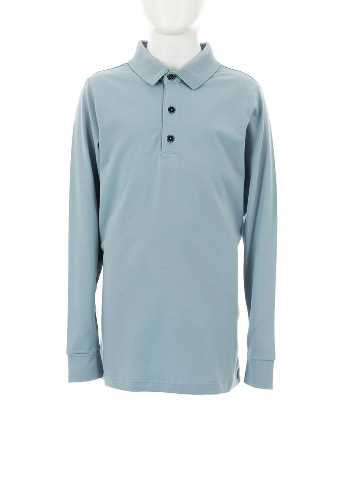 1880 Club Boys Long Sleeve Polo Shirt, Blue