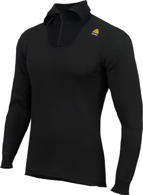 Aclima Men&#x27;s HotWool Polo with Zip Jet Black | Buy Aclima Men&#x27;s HotWool Polo with Zip Jet Black here | Outnorth