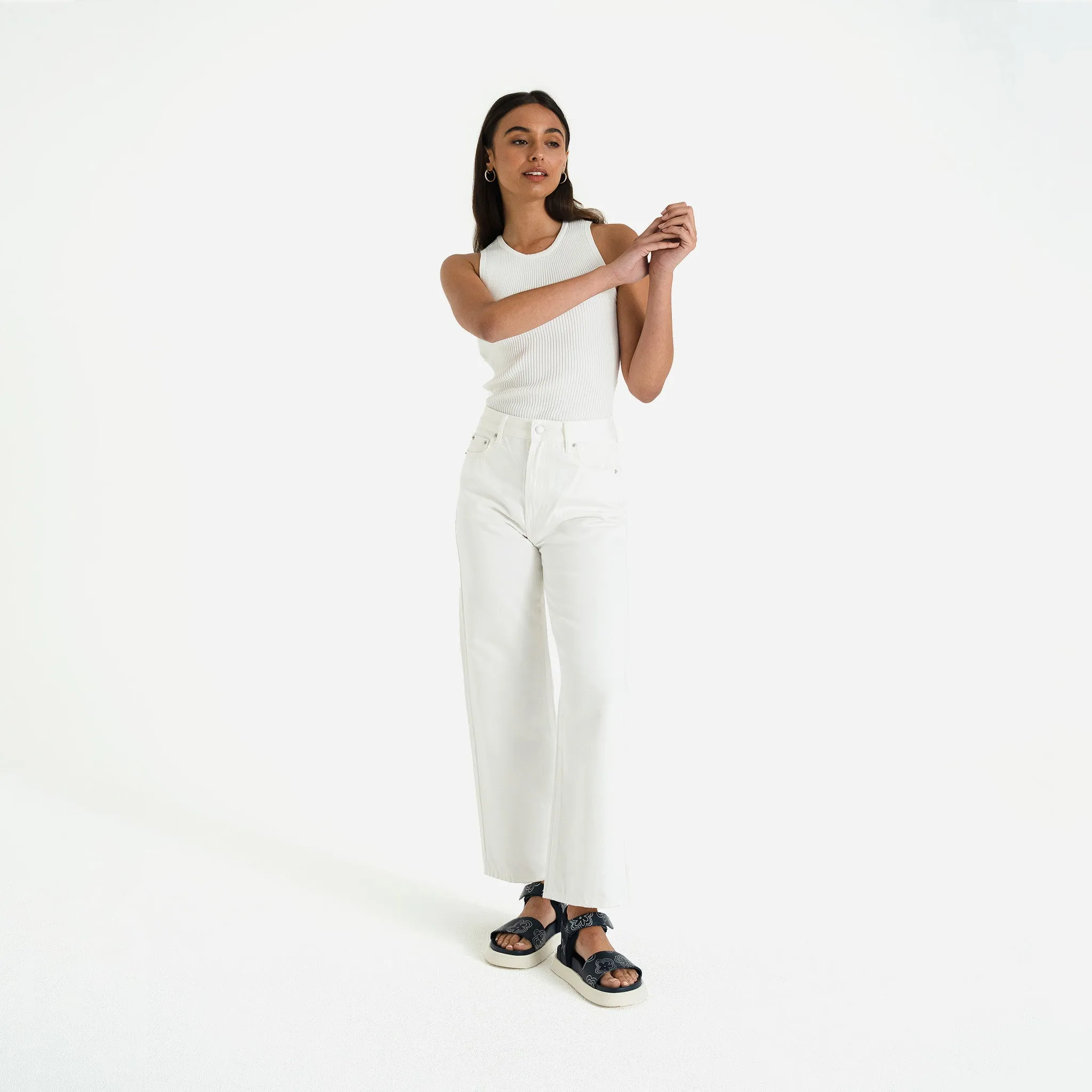 Acme Sandal Navy Daisies