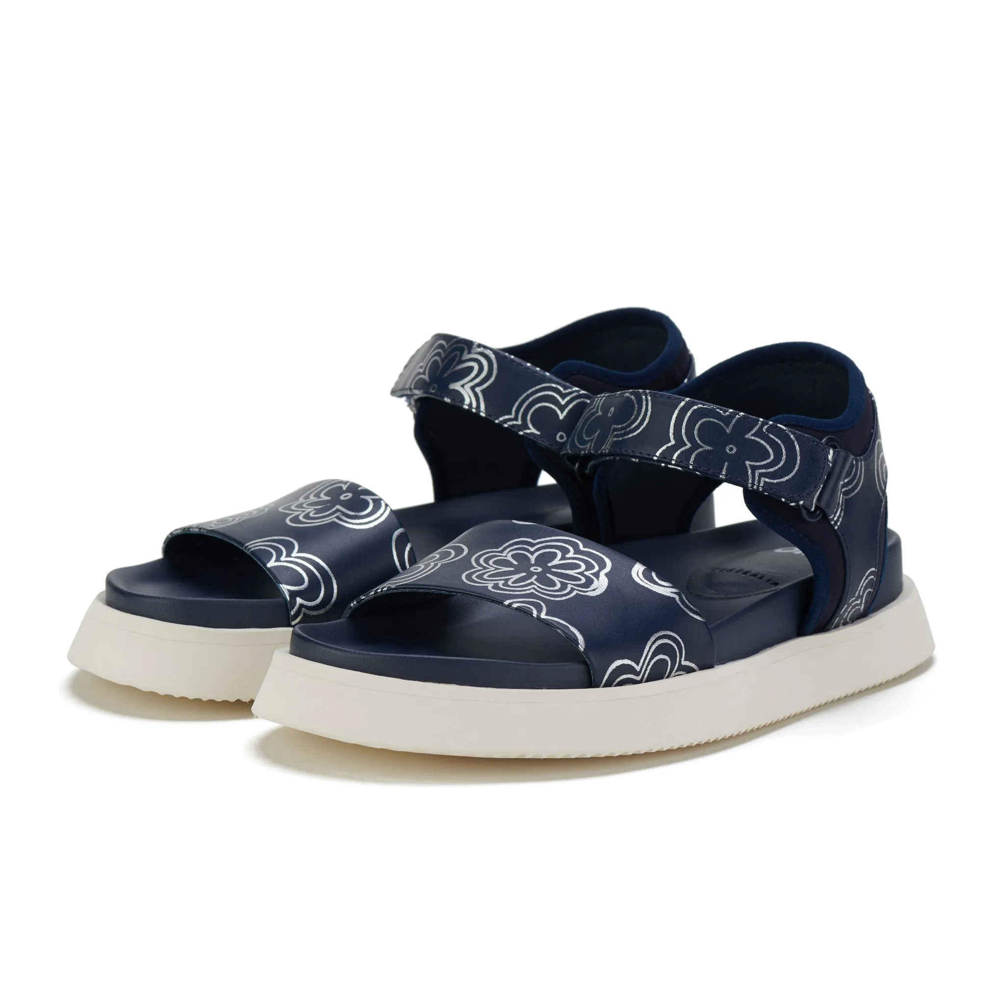 Acme Sandal Navy Daisies