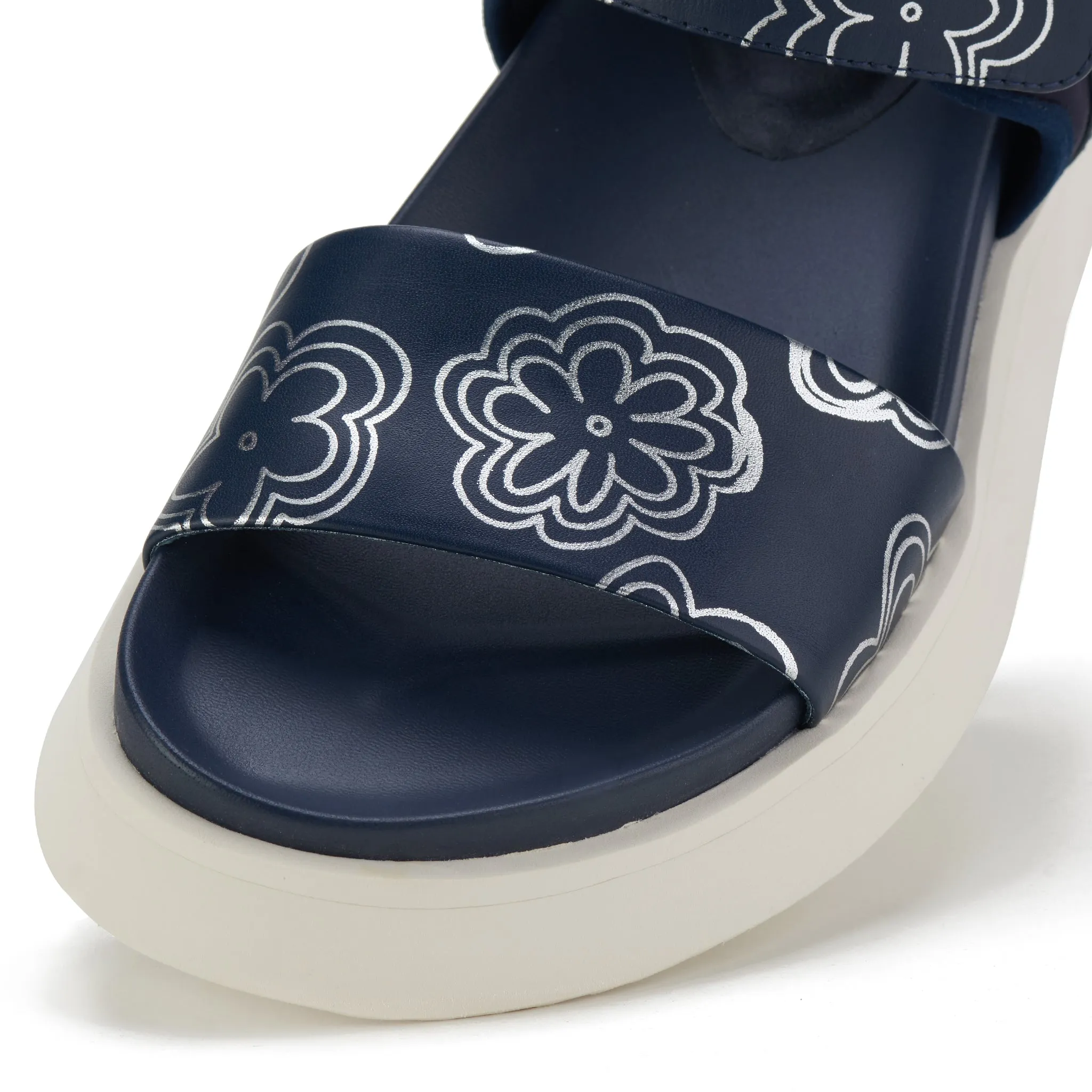 Acme Sandal Navy Daisies