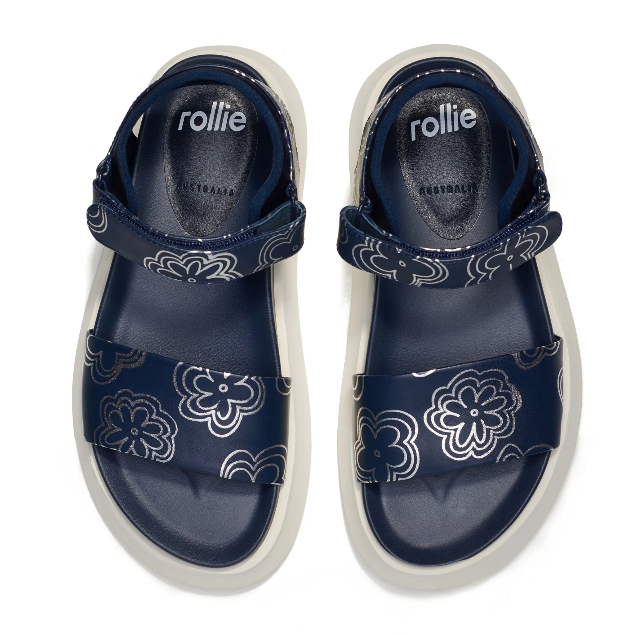 Acme Sandal Navy Daisies