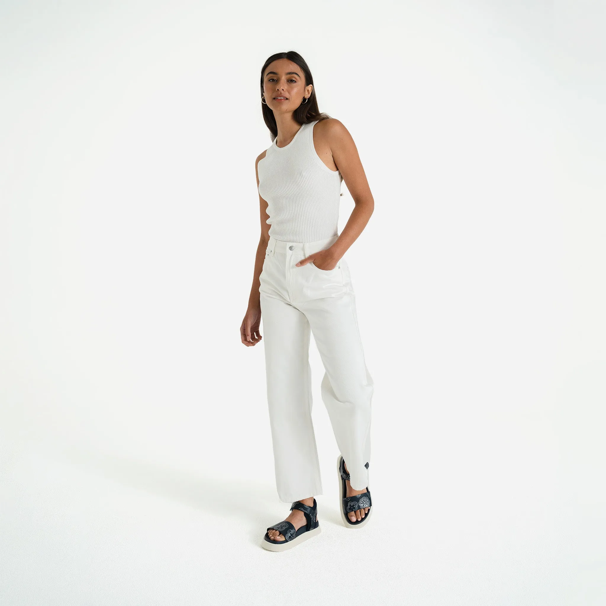Acme Sandal Navy Daisies