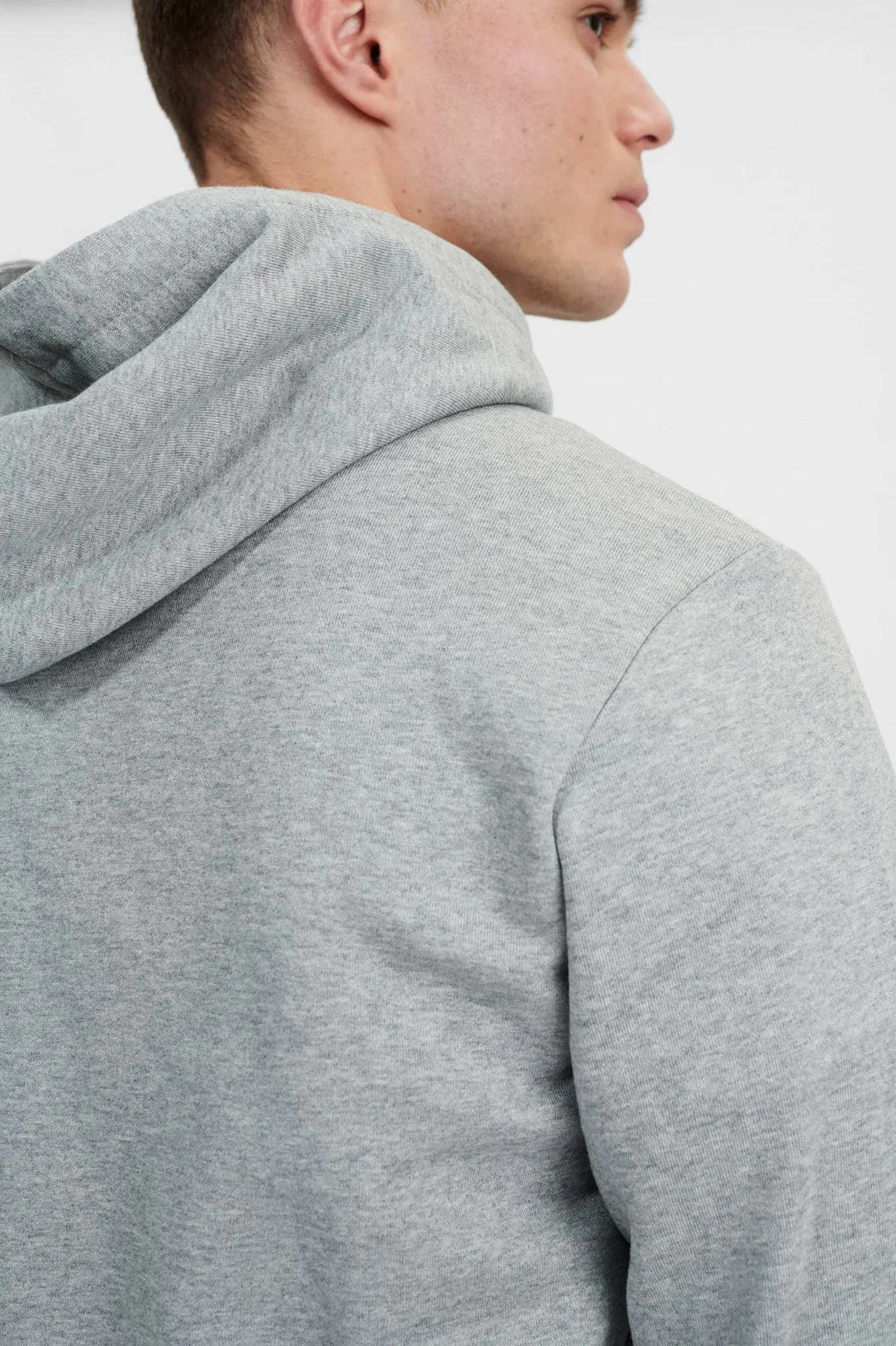 AKELLIOT NOOS ZIP HOODIE - Light grey mel