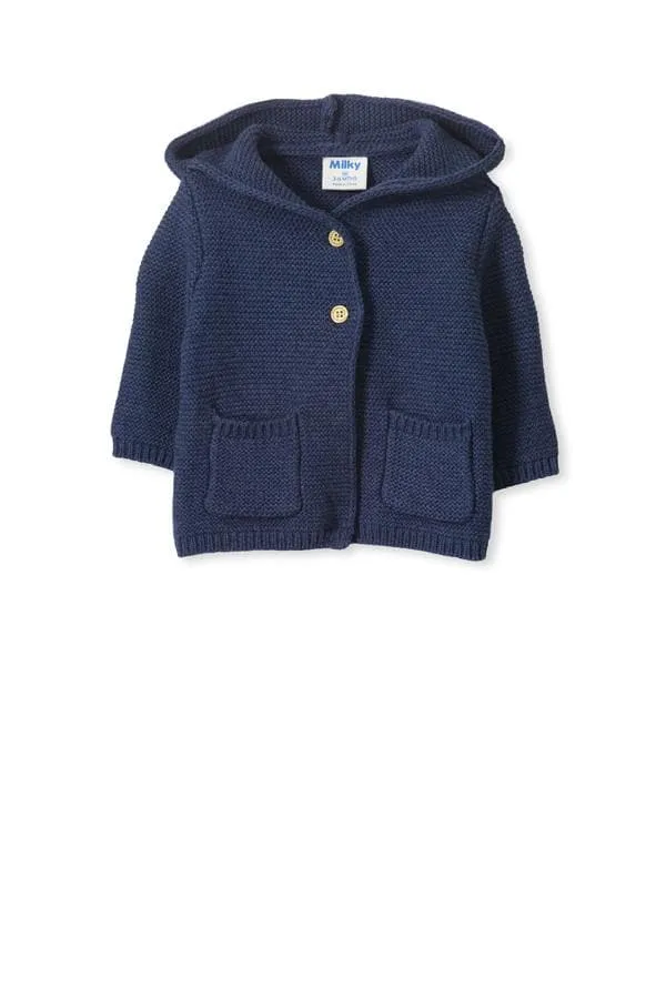 Baby Knit Jacket - Blue Marle (Milky Baby)