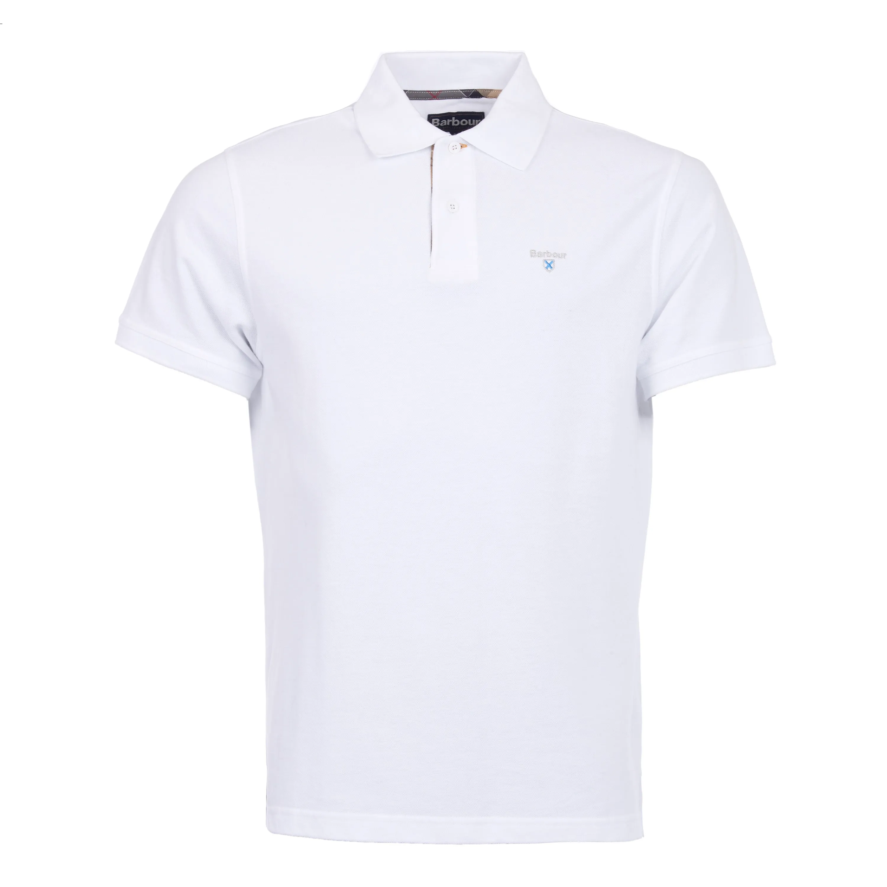 Barbour Men&#x27;s Tartan Pique Polo White | Buy Barbour Men&#x27;s Tartan Pique Polo White here | Outnorth