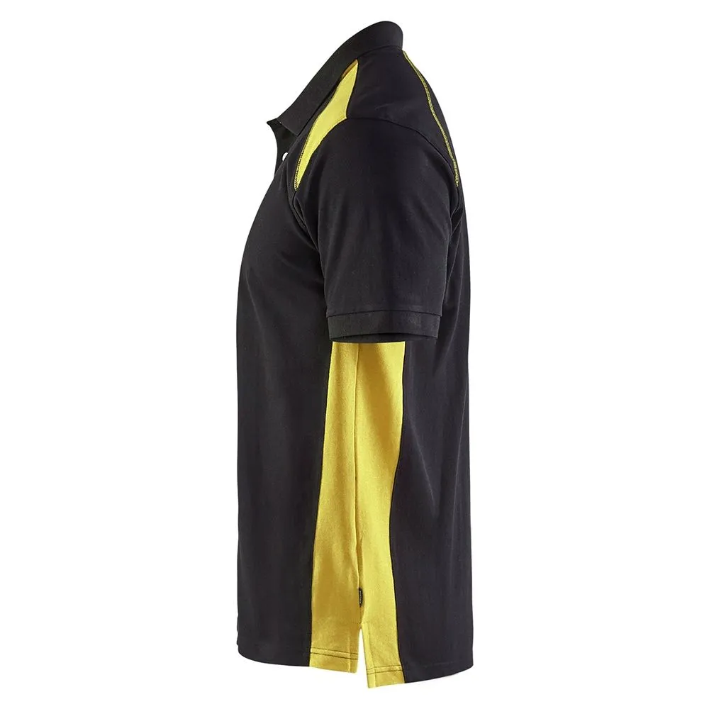 Bl&#xE5;kl&#xE4;der&#x20;3324-1050&#x20;Pique&#x20;Polo&#x20;Shirt&#x20;-&#x20;Black&#x2F;High&#x20;Vis&#x20;Yellow