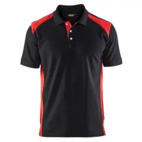 Bl&#xE5;kl&#xE4;der&#x20;3324-1050&#x20;Pique&#x20;Polo&#x20;Shirt&#x20;-&#x20;Black&#x2F;Red