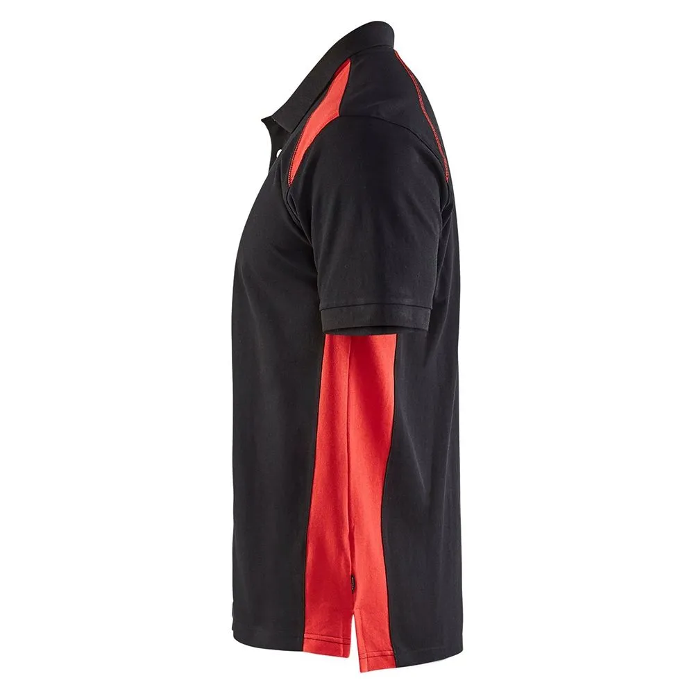 Bl&#xE5;kl&#xE4;der&#x20;3324-1050&#x20;Pique&#x20;Polo&#x20;Shirt&#x20;-&#x20;Black&#x2F;Red