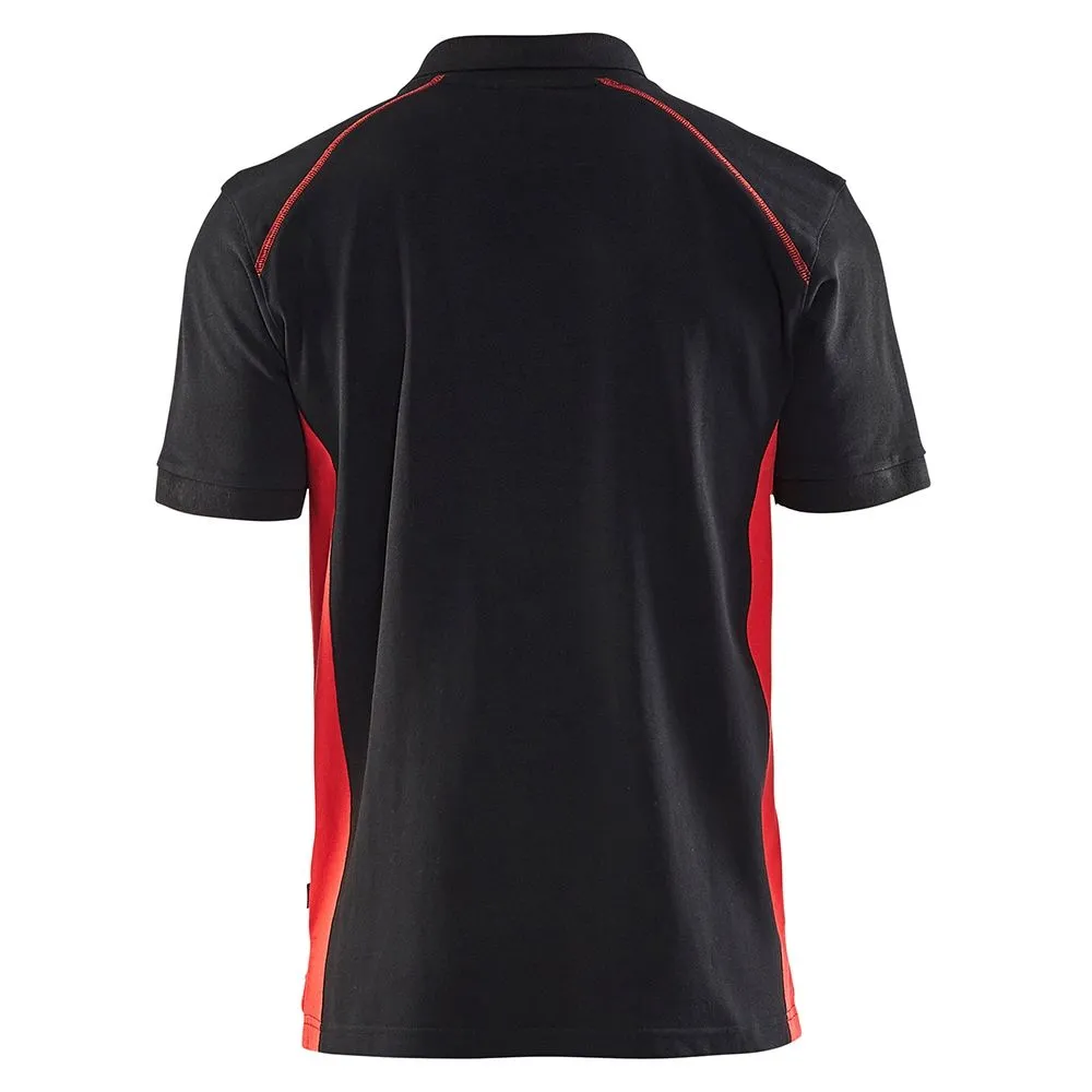 Bl&#xE5;kl&#xE4;der&#x20;3324-1050&#x20;Pique&#x20;Polo&#x20;Shirt&#x20;-&#x20;Black&#x2F;Red