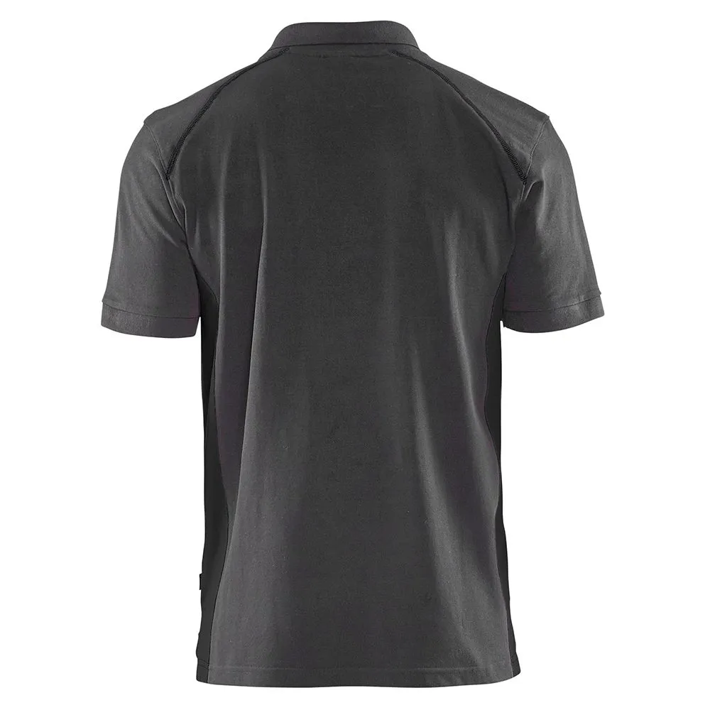 Bl&#xE5;kl&#xE4;der&#x20;3324-1050&#x20;Pique&#x20;Polo&#x20;Shirt&#x20;-&#x20;Mid&#x20;Grey&#x2F;Black