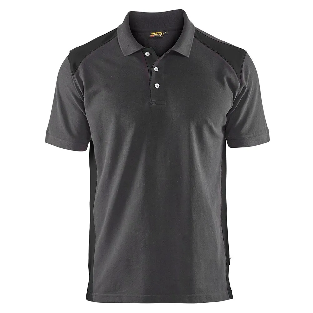 Bl&#xE5;kl&#xE4;der&#x20;3324-1050&#x20;Pique&#x20;Polo&#x20;Shirt&#x20;-&#x20;Mid&#x20;Grey&#x2F;Black