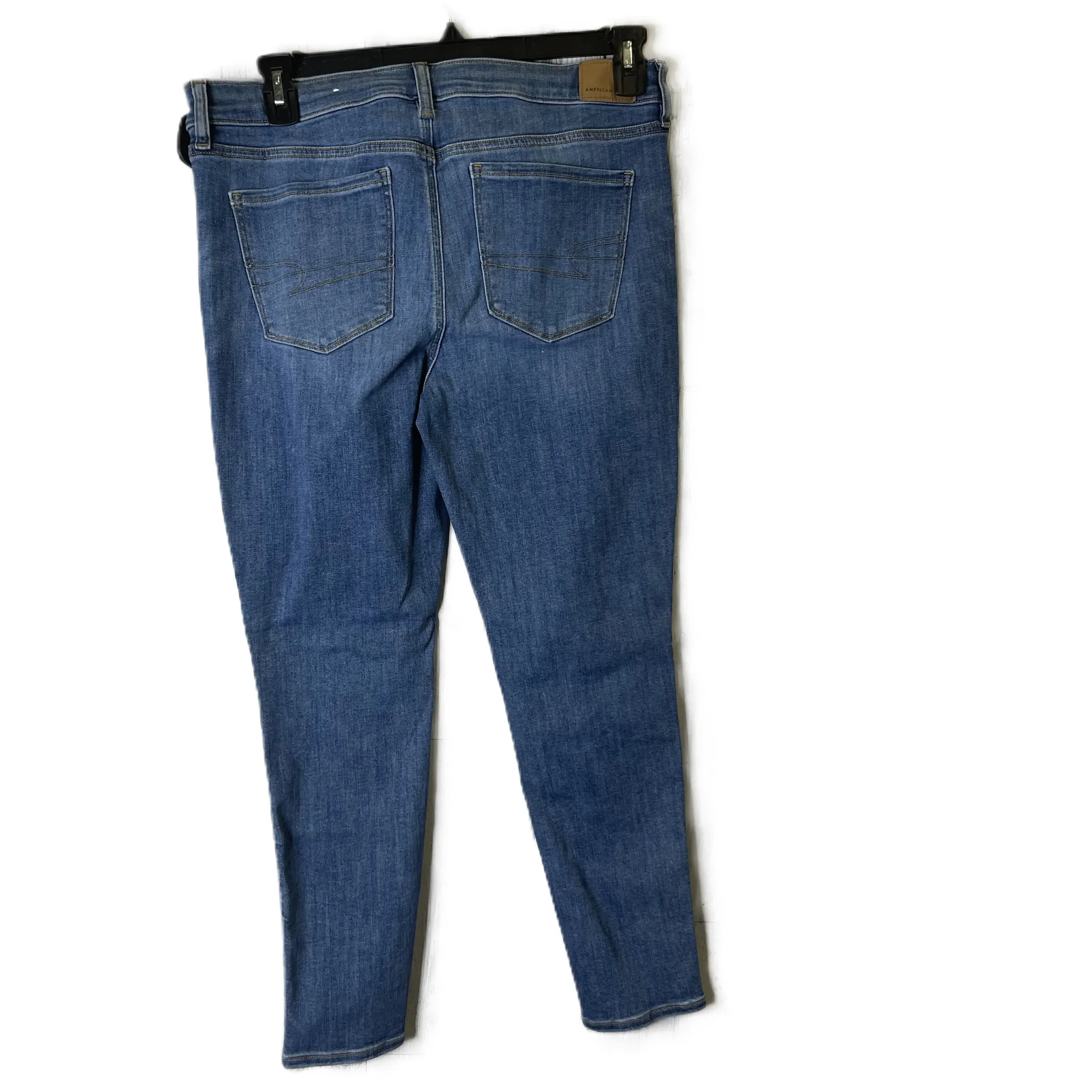 Blue Denim Jeans Skinny By American Eagle, Size: 12