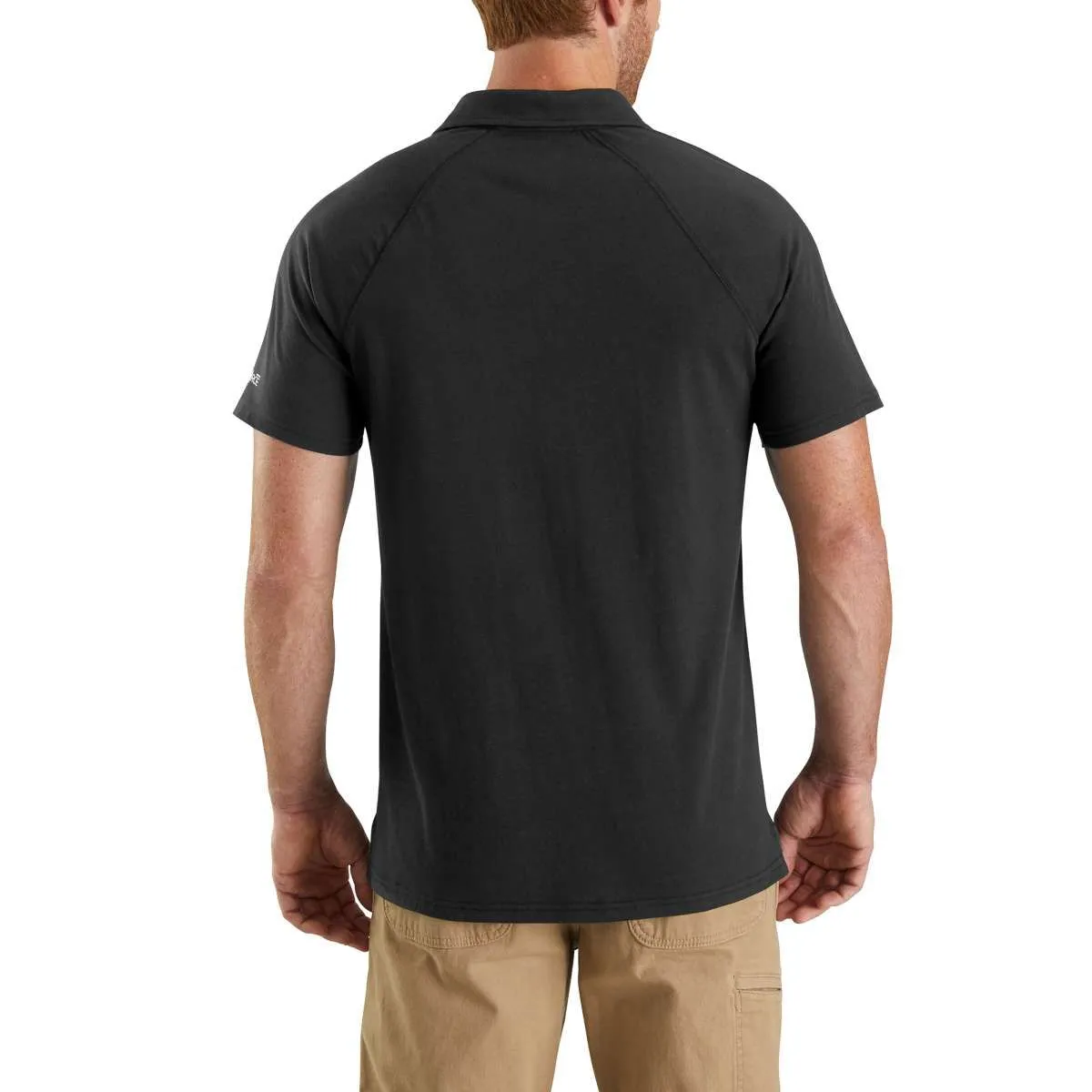 Carhartt&#x20;103569&#x20;Force&#xAE;&#x20;Cotton&#x20;Delmont&#x20;Pocket&#x20;Polo&#x20;-&#x20;Black