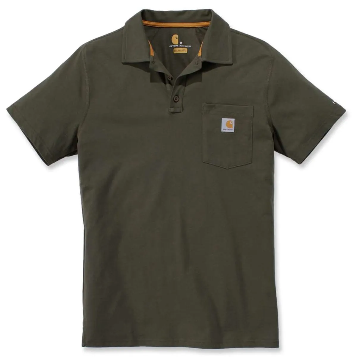 Carhartt&#x20;103569&#x20;Force&#xAE;&#x20;Cotton&#x20;Delmont&#x20;Pocket&#x20;Polo&#x20;-&#x20;Black