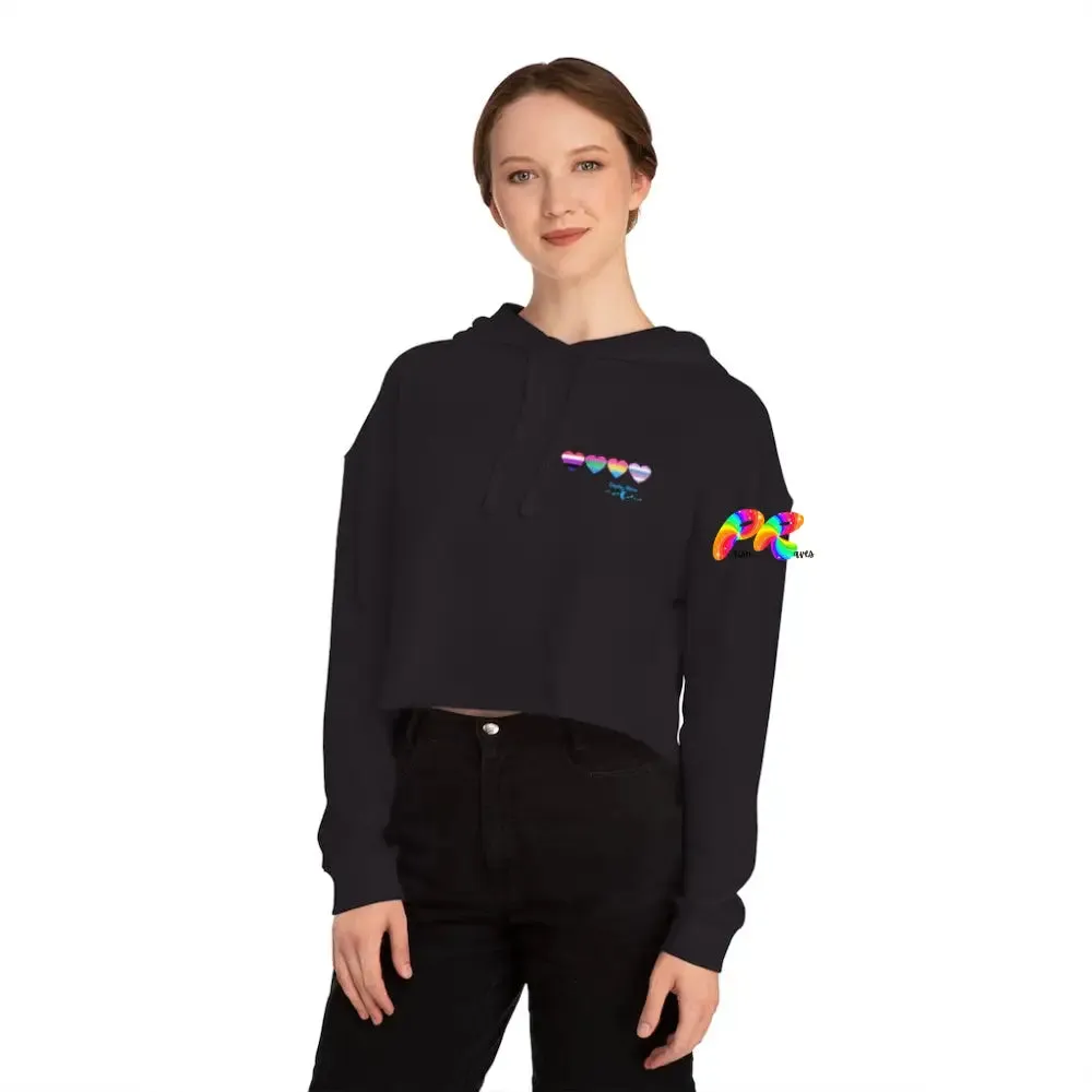 Cropped Hoodie Pride Hearts on Front and Back