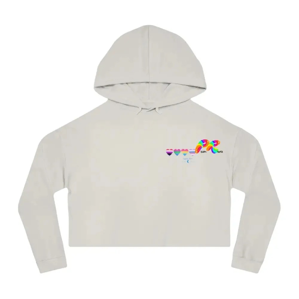 Cropped Hoodie Pride Hearts on Front and Back