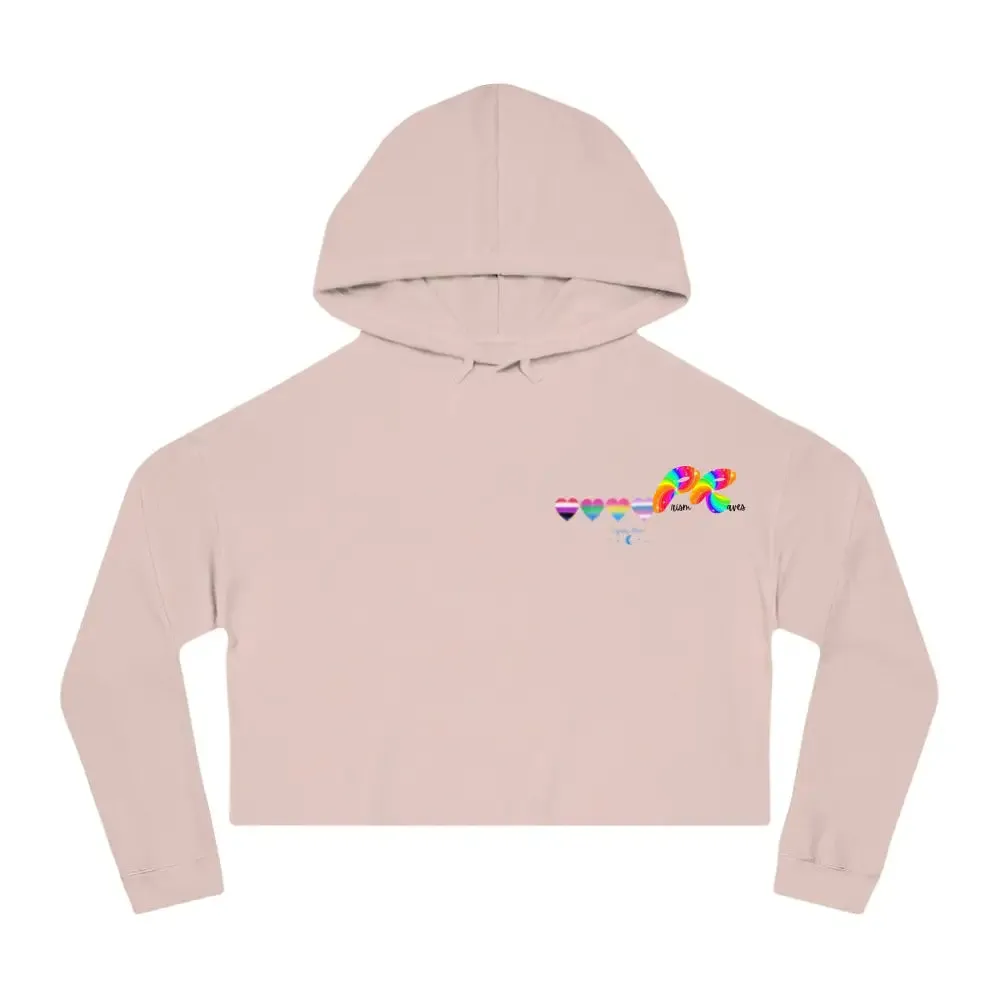 Cropped Hoodie Pride Hearts on Front and Back
