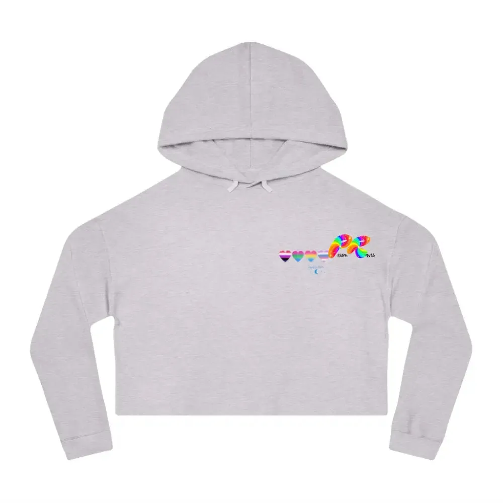 Cropped Hoodie Pride Hearts on Front and Back