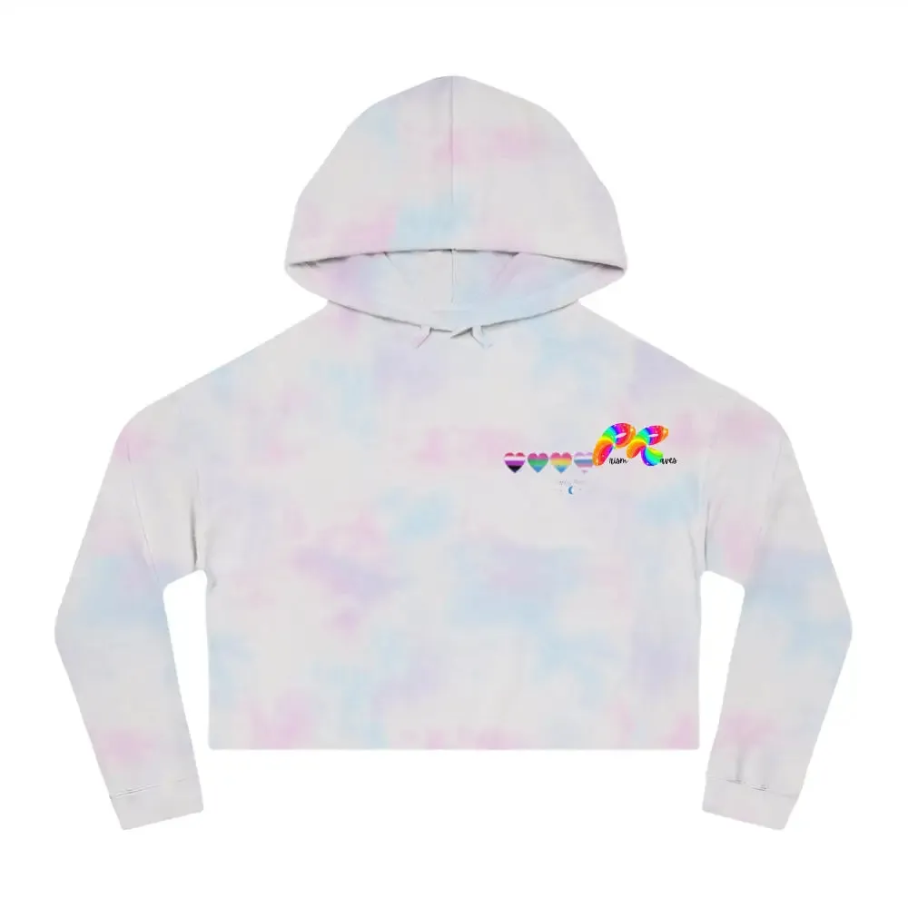 Cropped Hoodie Pride Hearts on Front and Back