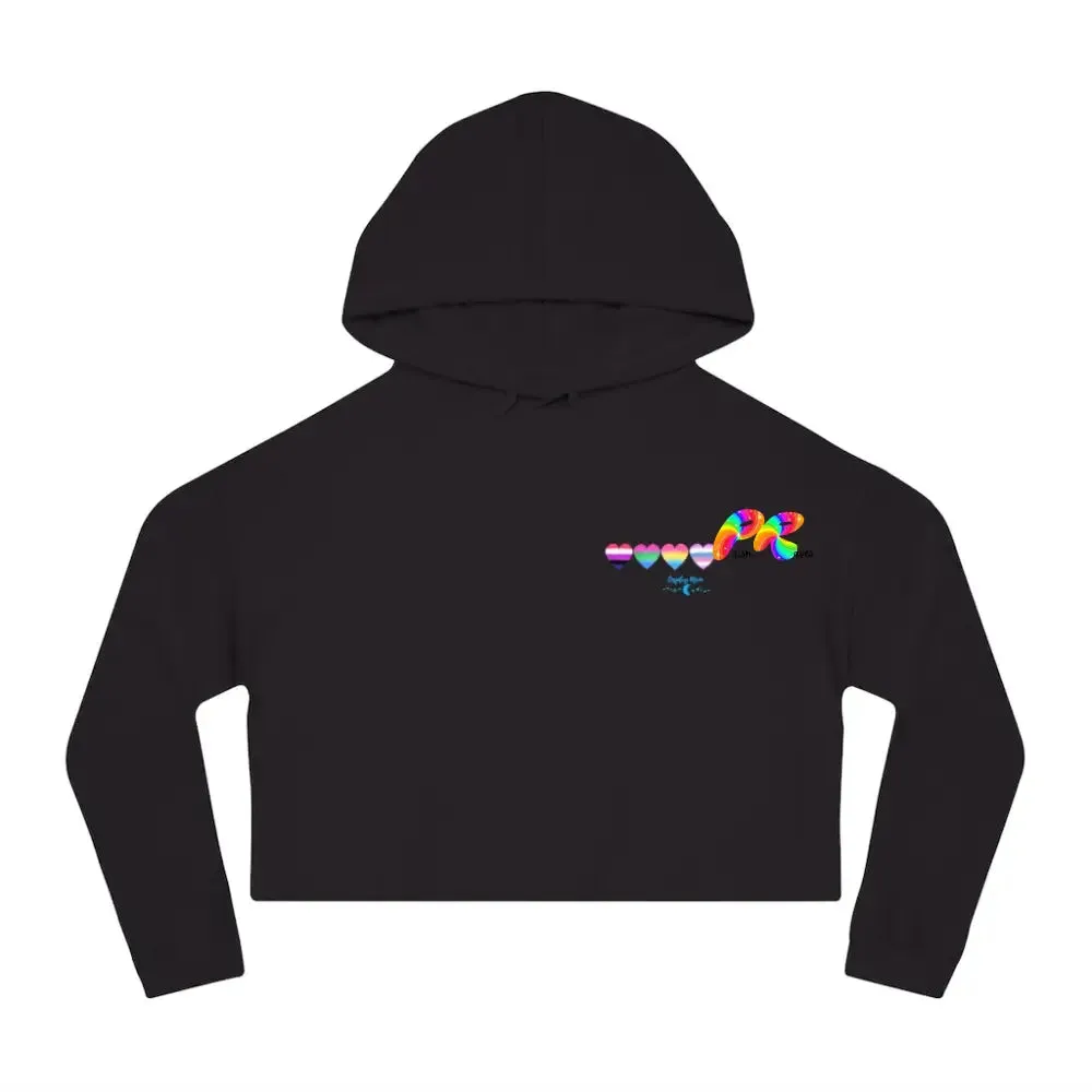 Cropped Hoodie Pride Hearts on Front and Back