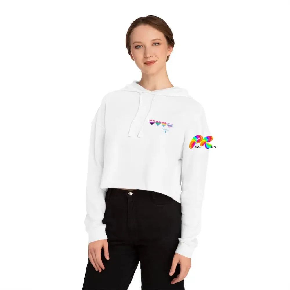 Cropped Hoodie Pride Hearts on Front and Back