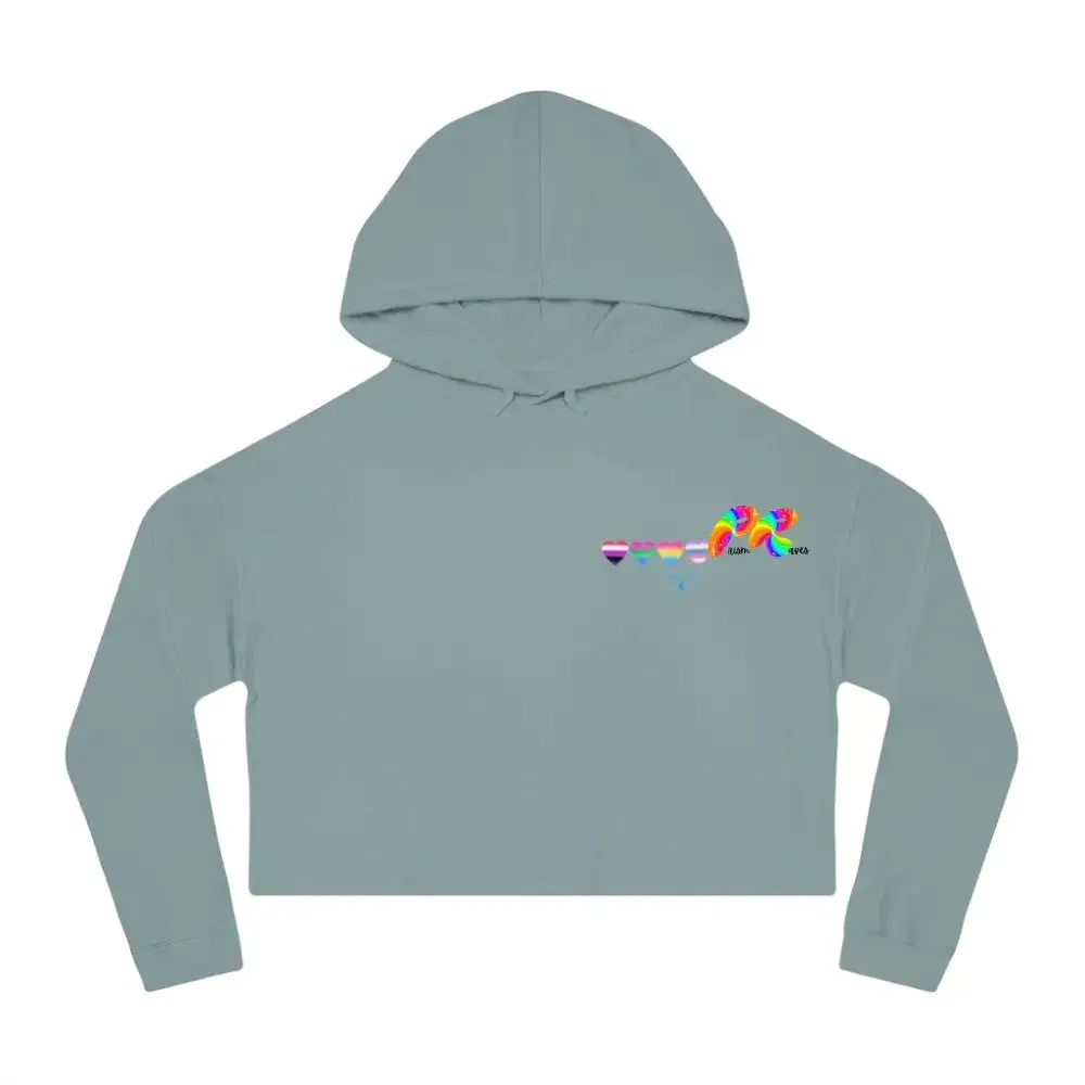 Cropped Hoodie Pride Hearts on Front and Back