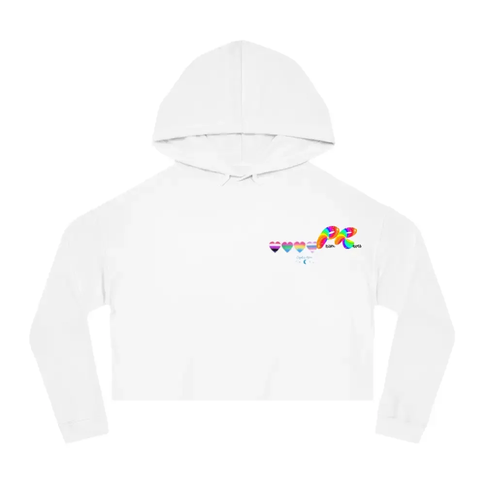 Cropped Hoodie Pride Hearts on Front and Back