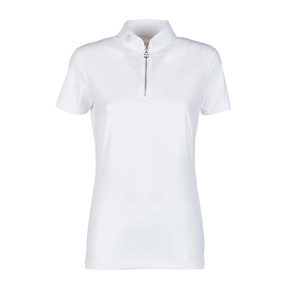 HORSE RIDING POLO WOMAN SHORT SLEEVE AND ZIP