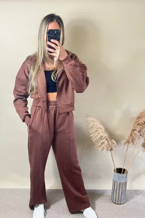 Iconic Hooded Sweatshirt And Wide Leg Jogger Set (Colour variants)