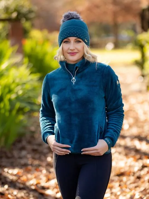LeMieux 'Liberte Fleece' Pullover in Marine - Women's UK 14 (US 10)