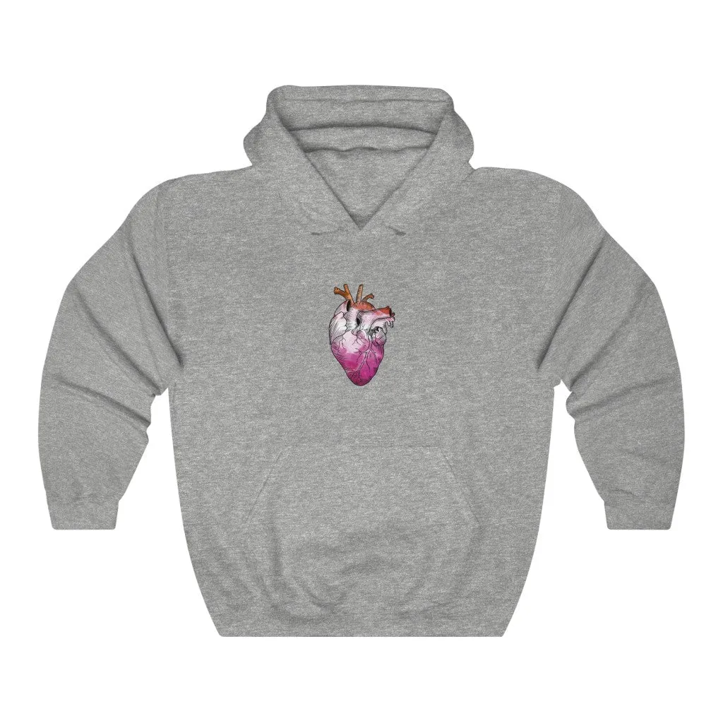 Lesbian Rainbow Proud at Heart Hoodie