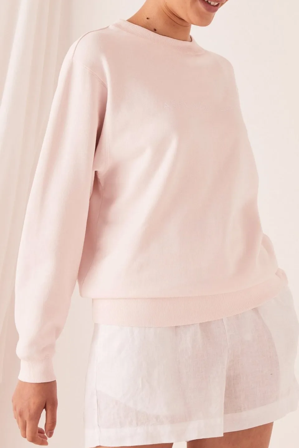 Logo Fleece Pink Dew Jumper