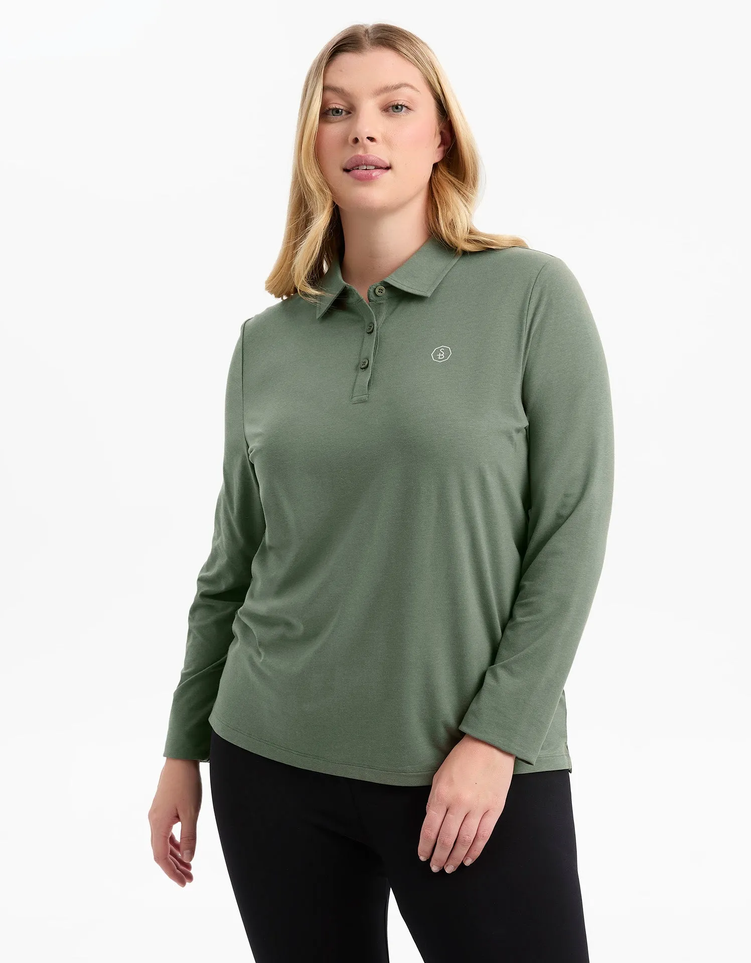 Long Sleeve Polo Shirt UPF 50 