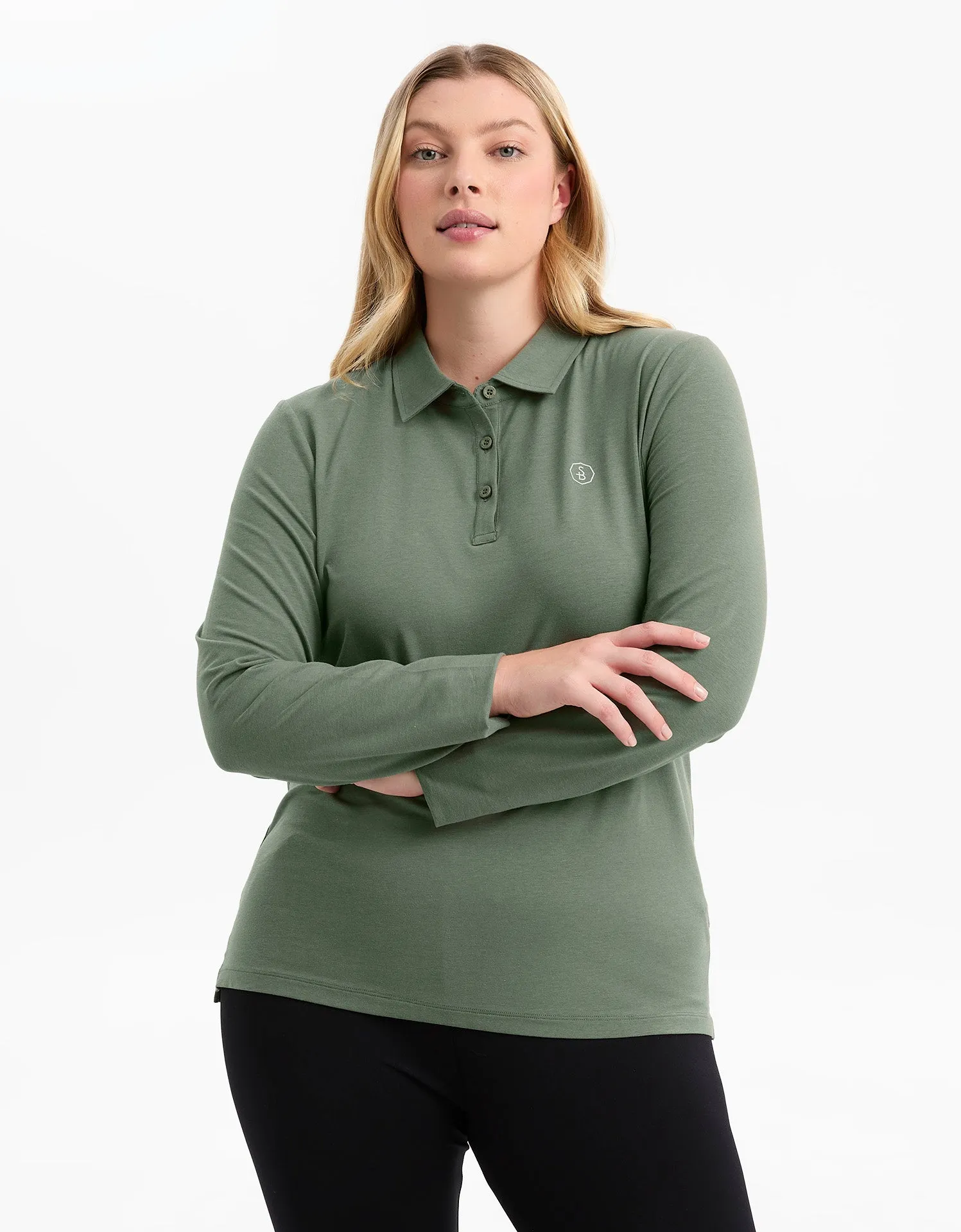 Long Sleeve Polo Shirt UPF 50 