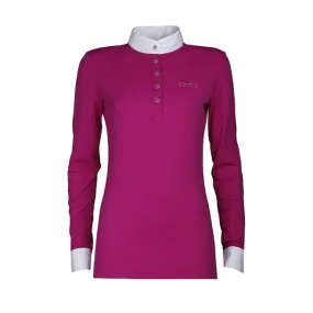 LONG SLEEVED COMPETITION POLO BICA BY ANIMO IN PIQUET Women Cyclamen