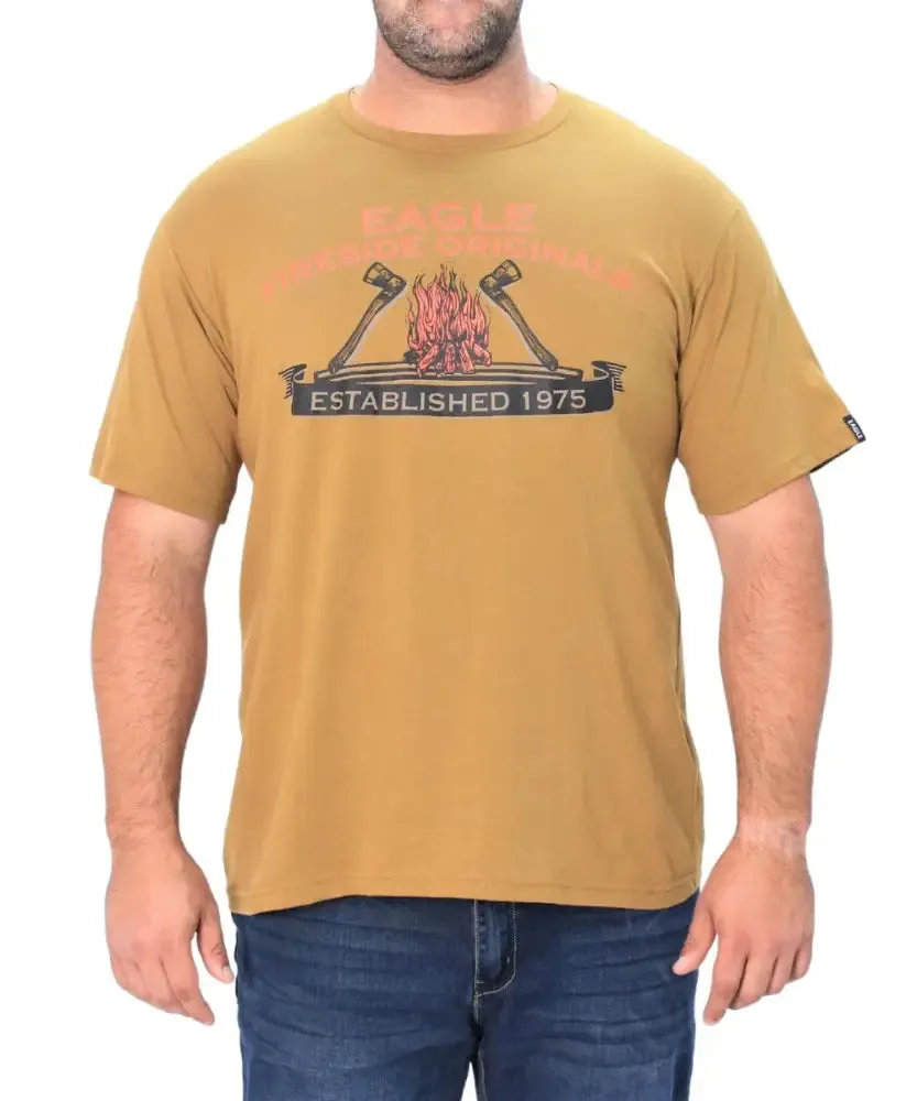 Mens Printed Eagle Fireside Originals Tee