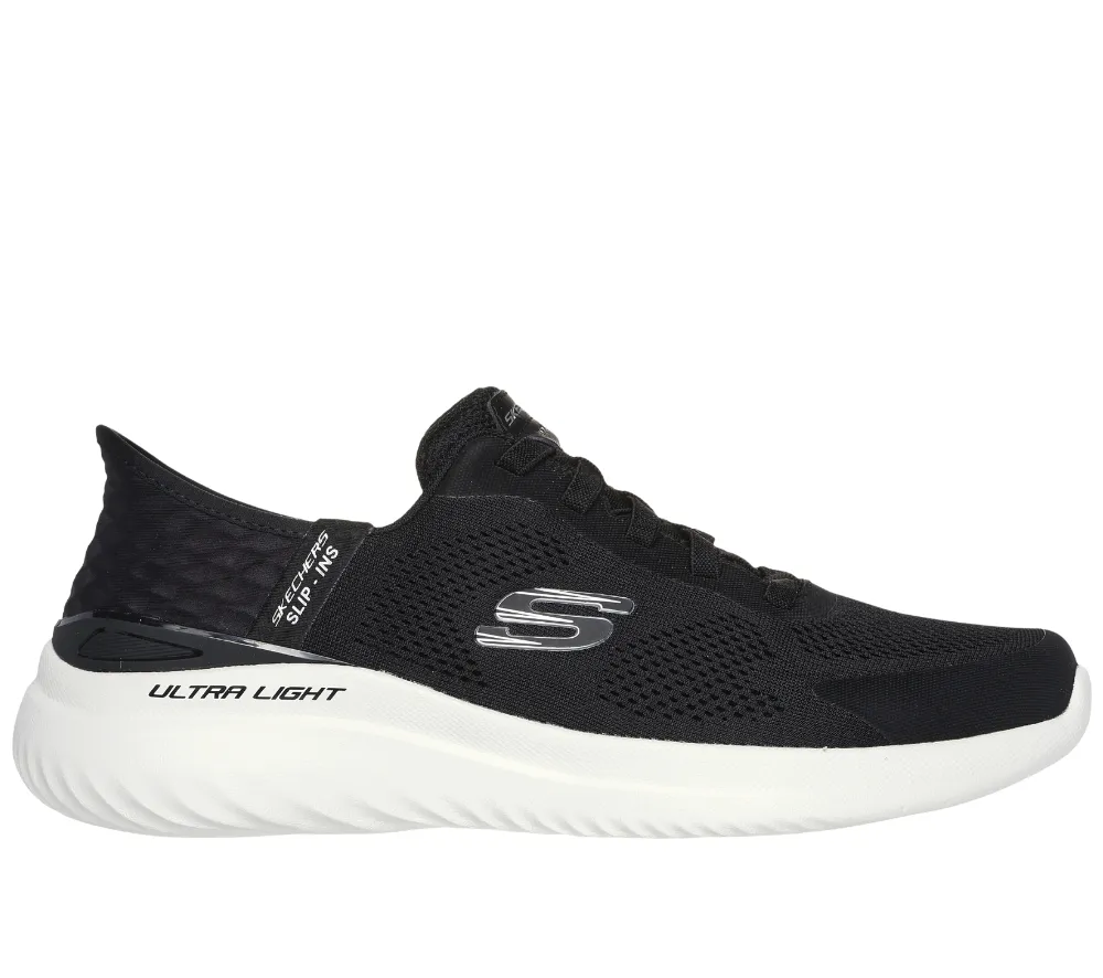 Pantofi sport, barbati, SKECHERS BOUNDER EMERGED SLIP-INS 232459-BKW negru, textil