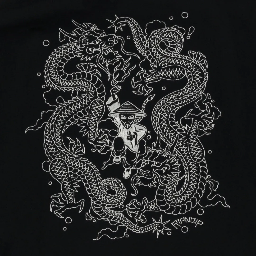 RIPNDIP RYU EMBROIDERED HOODIE-BLACK