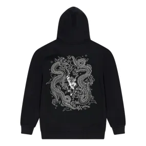 RIPNDIP RYU EMBROIDERED HOODIE-BLACK