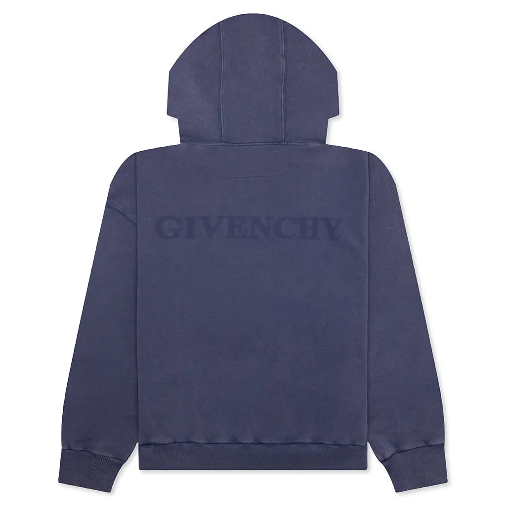 Shadow Oversized Hoodie - Medium Blue