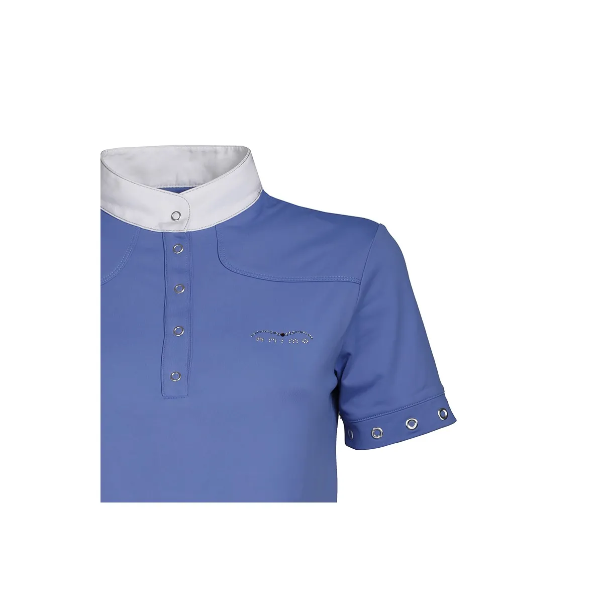 SHORT SLEEVED COMPETITION POLO WITH PRESS STUDS ANIMO Women Bluette