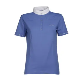 SHORT SLEEVED COMPETITION POLO WITH PRESS STUDS ANIMO Women Bluette