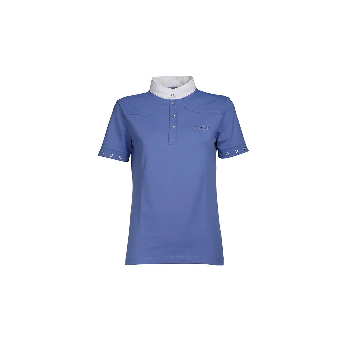 SHORT SLEEVED COMPETITION POLO WITH PRESS STUDS ANIMO Women Bluette
