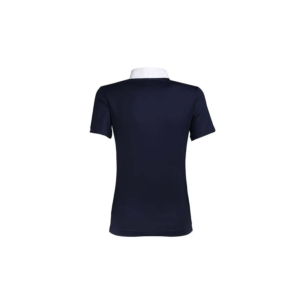 SHORT SLEEVED COMPETITION POLO WITH ZIP CLOSURE AND RHINESTONES ANIMO Women Blue