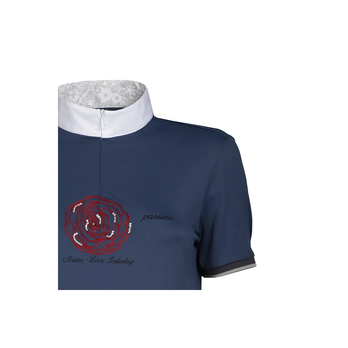 SHORT SLEEVED COMPETITION POLO WITH ZIP CLOSURE ANIMO Women Dark blue