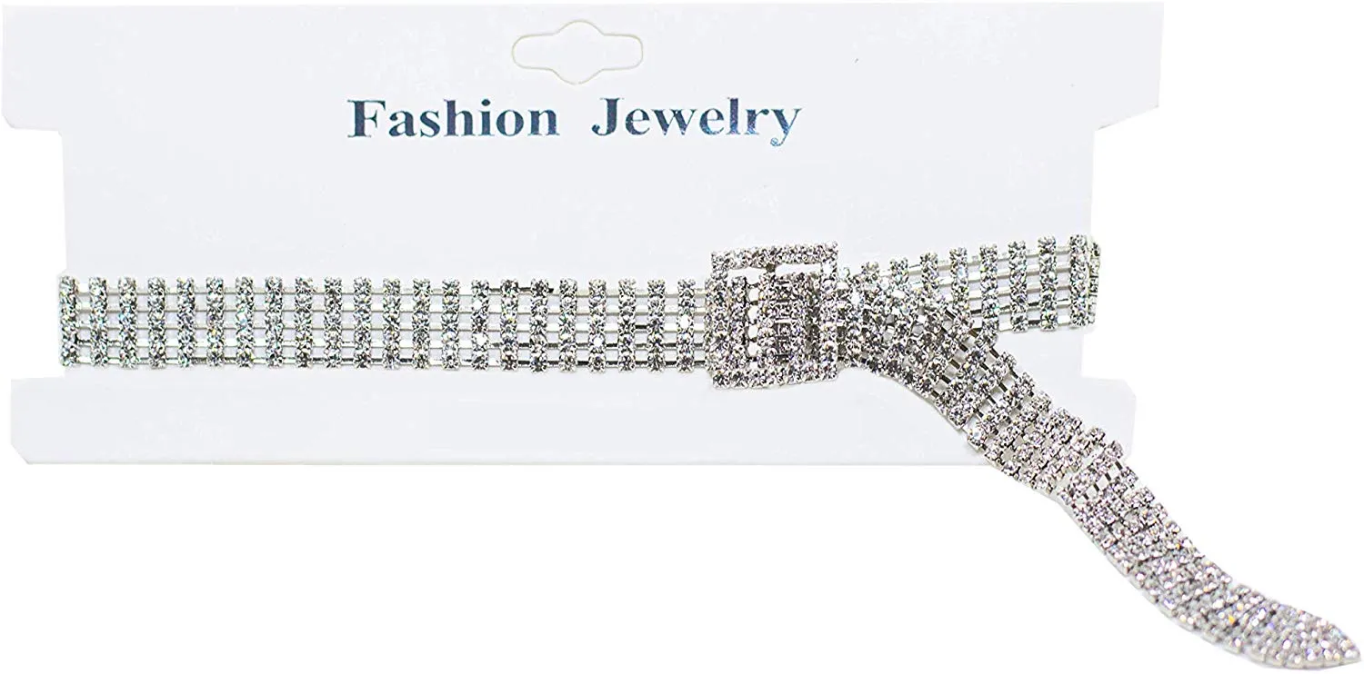 Silver American Diamond Choker