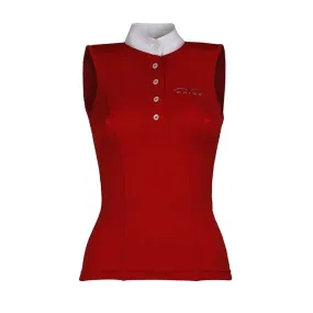 SLEEVELESS PIQUET COMPETITION POLO BOMBAY ANIMO Women Vived Red