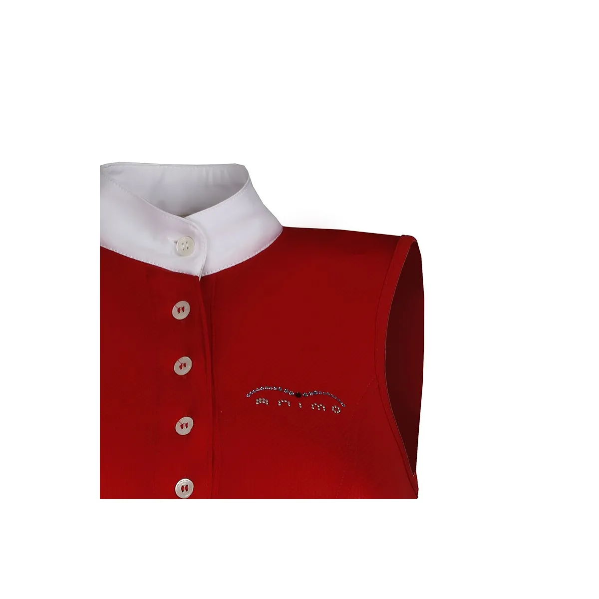 SLEEVELESS PIQUET COMPETITION POLO BOMBAY ANIMO Women Vived Red