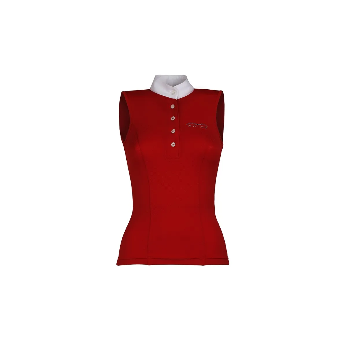 SLEEVELESS PIQUET COMPETITION POLO BOMBAY ANIMO Women Vived Red